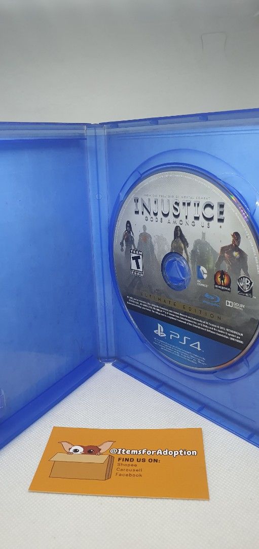 Injustice Ultimate Ed. (Sony Ps4/Ps5) (Category: PlayStation) located in Quezon City. Submitted by itemsforadoption (Listing ID 1376940841, Image 2). Description: Rfs: Its 2025! Happy New Year! Hoping you have a good year ahead of you! If you have questions feel free to send a message. Though I'll most likely be able to reply from 10am to 8pm. Please be patient and understanding. Decluttering games and items that I've picked up or for friends and