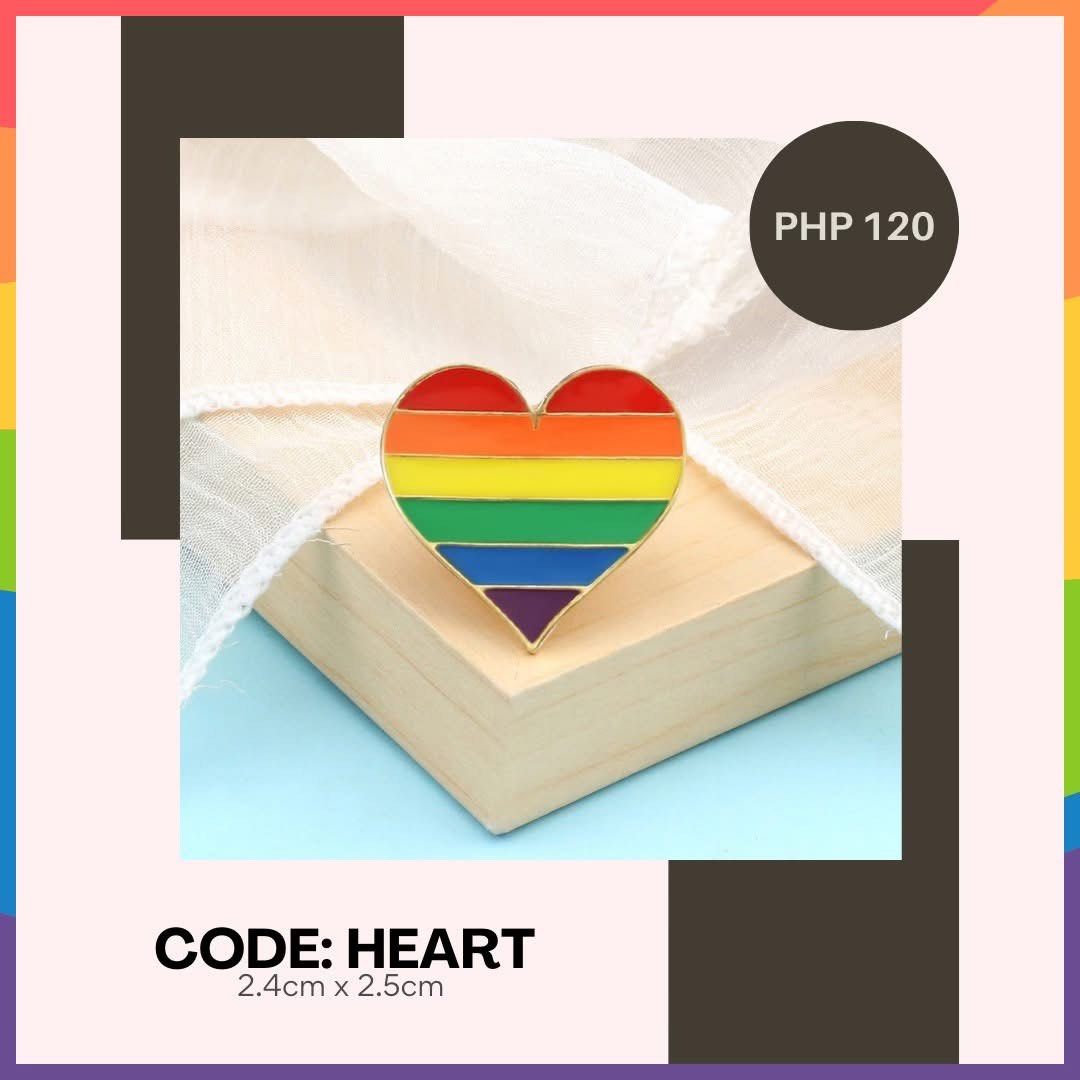 LGBTQ Rainbow Pride Pin / Brooch (Category: Brooches) located in Pasig City. Submitted by eiannn (Listing ID 1376855881, Image 3). Description: 𝐍𝐎𝐓𝐇𝐈𝐍𝐆 𝐁𝐔𝐓 𝐋𝐎𝐕𝐄. 𝐍𝐎𝐓𝐇𝐈𝐍𝐆 𝐁𝐔𝐓 𝐏𝐑𝐈𝐃𝐄. Show your colors and spread love with our 𝗣𝗿𝗶𝗱𝗲 𝗣𝗶𝗻 𝗖𝗼𝗹𝗹𝗲𝗰𝘁𝗶𝗼𝗻! Choose from 𝗙𝗹𝗮𝗴, 𝗛𝗲𝗮𝗿𝘁 & 𝗕𝗮𝗿 design, and wear it with pride! Order now to be all set for this year's Pride March. 🌈 💌 Send us a message to secu