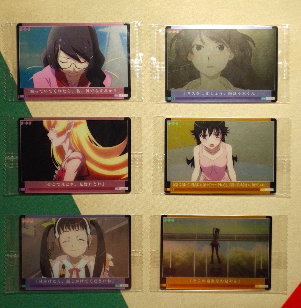 Monogatari Series Wafer Cards (Assorted) [Sealed], Hobbies & Toys ...