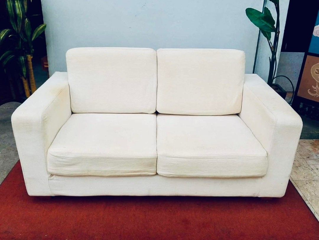 Muji 2-Seater Sofa (Category: Sofas) located in Valenzuela. Submitted by jenelyn6 (Listing ID 1377004229, Image 2). Description: Muji 2-Seater Sofa 61”L x 34”W x 15”SH Php 13,500 Fully washable fabric seat Bulky foam In good condition.
