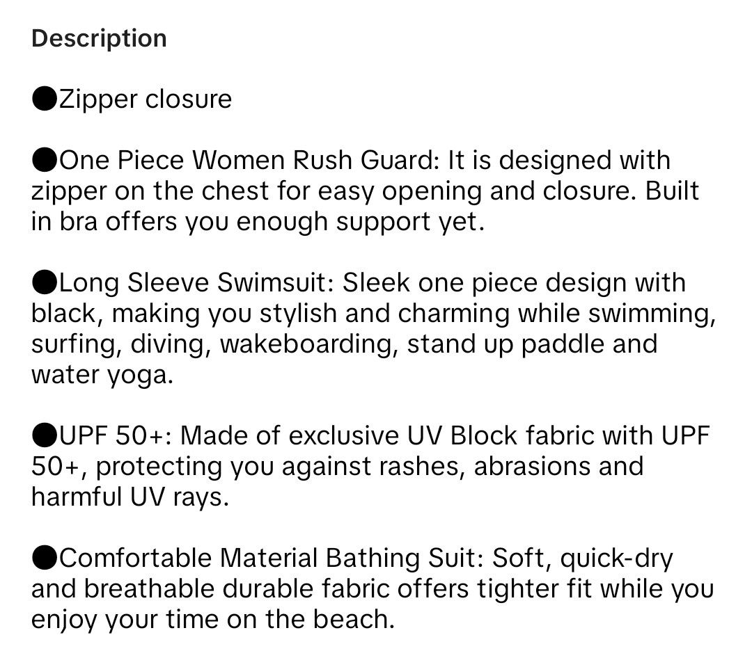 One-piece Rash Guard (Long sleeves) (Category: Rash guard) located in Calamba. Submitted by cerylle_ (Listing ID 1376986733, Image 2). Description: RFS: wrong size.