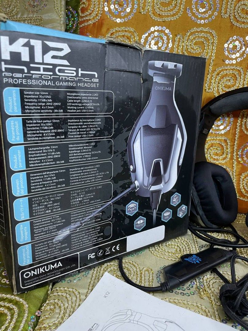 ONIKUMA K12 Gaming Headset (Category: Headphones & Headsets) located in Manila. Submitted by guicojesse39048 (Listing ID 1376860434, Image 3). Description: 🎧 FOR SALE: ONIKUMA K12 Gaming Headset 💙 HD Sound | Built-in Mic | Black-Blue Edition Selling my Onikuma K12 Gaming Headset — Bought last May 22, 2024 and it’s barely used. Super solid audio and comfy for long gaming or online calls. ✅ 🔹 Features: ✅ HD Surround Sound – immersive for gaming 