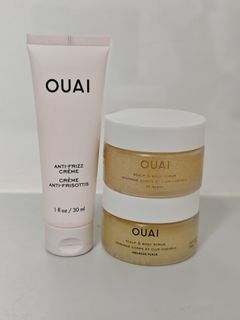 OUAI Hair Anti Frizz Crème Cream Anti-Frizz Cream 30ml 📌 $40/ Scalp & Body Scrub 30g x2 types Scalp Exfoliating Scrub ✅️ Melrose Place 📌$40✅️ St Barts 📌$30➡️ Note PRICE each pcs below per item price64233028801538110
