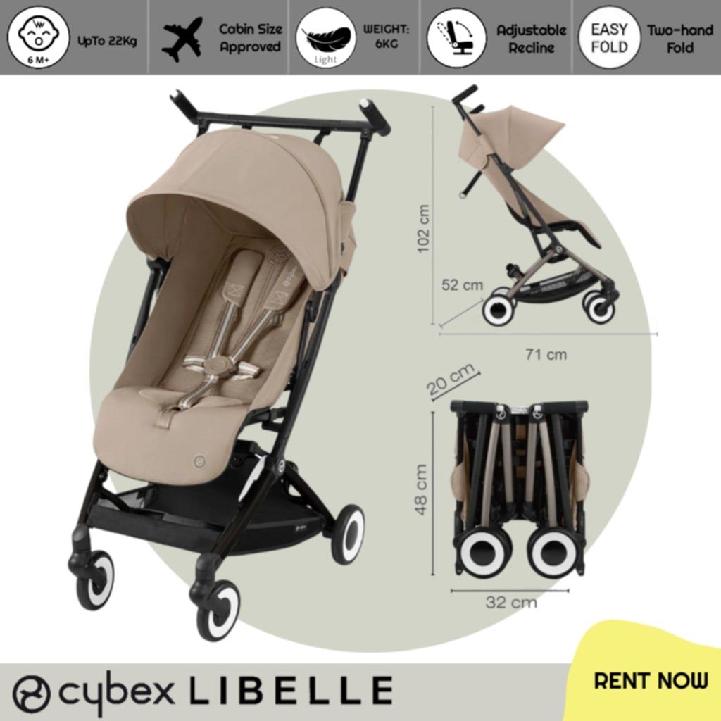 RENT ONLY: Cybex Libelle Stroller (Category: Strollers) located in Imus. Submitted by mcsclothing (Listing ID 1368322292, Image 1). Description: Dm us at our FB Page: Shop My Closet Brand: Cybex Model: Libelle Color: Almond Beige ✅ Cabin Size Approved More details at the cover photo .