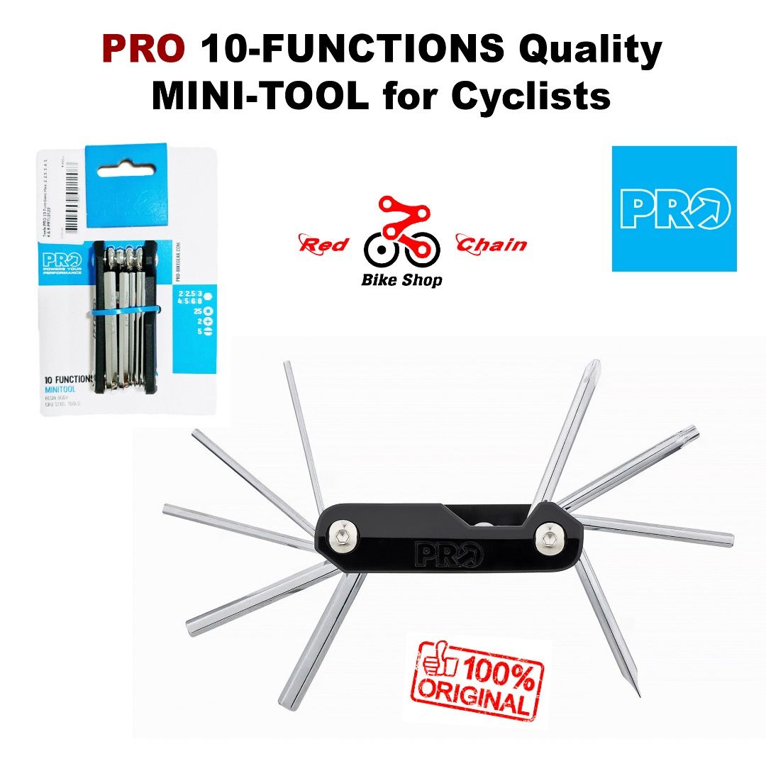 SHIMANO / PRO High-Quality 10-Functions MINI-TOOL for Cyclists (Original) (Category: Bicycles) located in Malay. Submitted by redchain (Listing ID 1376876694, Image 3). Description: 🔥 SHIMANO / PRO 10-Functions MINI-TOOL for Cyclists 🎯 PHP 625 The improved shape of the PRO Mini-tool 10 guarantees you even better access to the 10 tools of the compact multi-tool. The practical helpers are made of robust and durable steel, which has also been coat