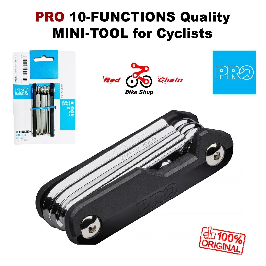 SHIMANO / PRO High-Quality 10-Functions MINI-TOOL for Cyclists (Original) (Category: Bicycles) located in Malay. Submitted by redchain (Listing ID 1376876694, Image 2). Description: 🔥 SHIMANO / PRO 10-Functions MINI-TOOL for Cyclists 🎯 PHP 625 The improved shape of the PRO Mini-tool 10 guarantees you even better access to the 10 tools of the compact multi-tool. The practical helpers are made of robust and durable steel, which has also been coat