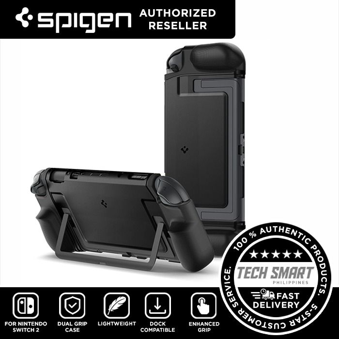 Spigen Nintendo Switch 2 Dual Grip Case (Category: Cases & Covers) located in Las Pinas. Submitted by techsmartph (Listing ID 1376832934, Image 1). Description: * Only compatible with Nintendo Switch 2. Please check your model. * Maintaining convenience and compatibility with stand. Case design without interference with orignial stand. * Perfect grip, fits in your hand. Enjoy the game for longer. * Stable without the worry of slipping. Even perfo