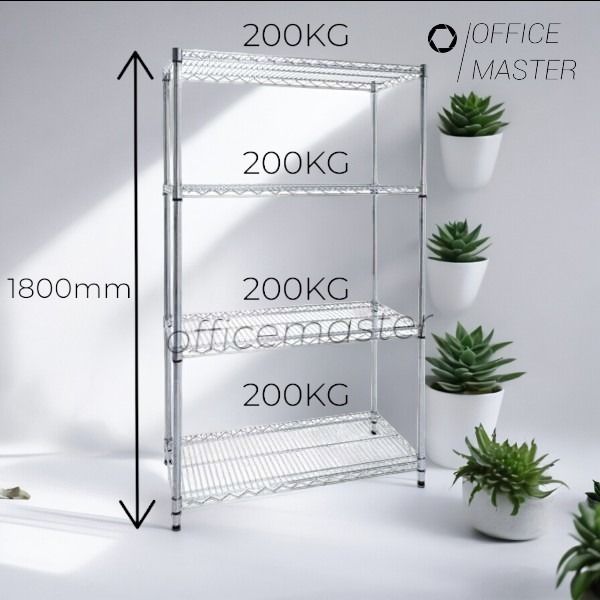 (SG Stock) Stainless Steel Grade 304 Heavy Duty Wire Shelving Storage ...