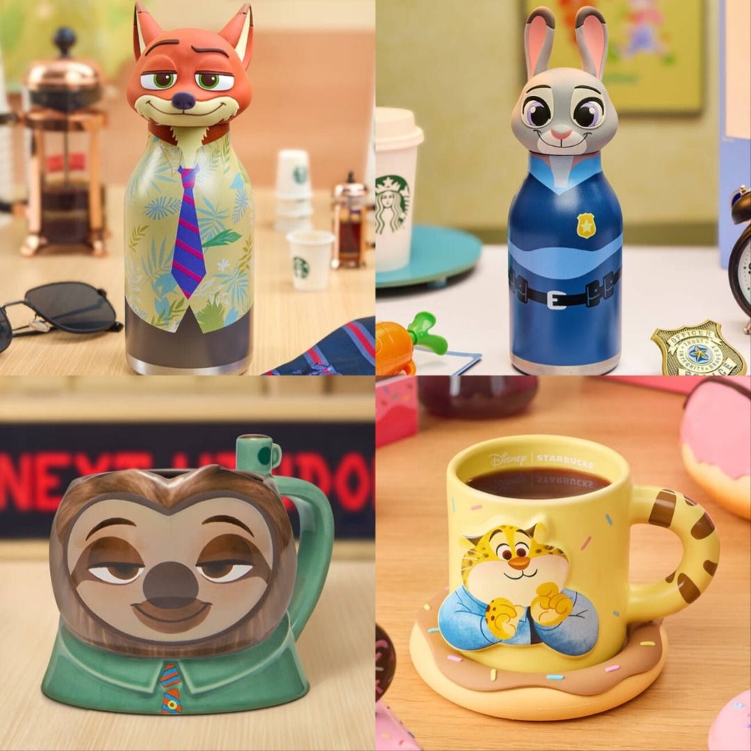Starbucks x Zootopia瘋狂動物城系列, 傢俬＆家居, 廚具和餐具, 廚水杯、水壺 - Carousell