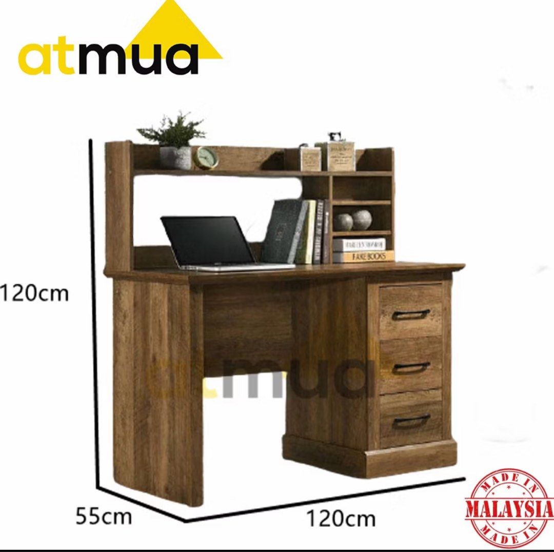 Study Table (Category: Other Home Furniture) located in Kuala Lumpur. Submitted by mswilson (Listing ID 1376890616, Image 2). Description: Bought but never used. It’s solid wood study computer table. It’s quite heavy need 2 person to handle Bought 450/- May check out the selling price .
