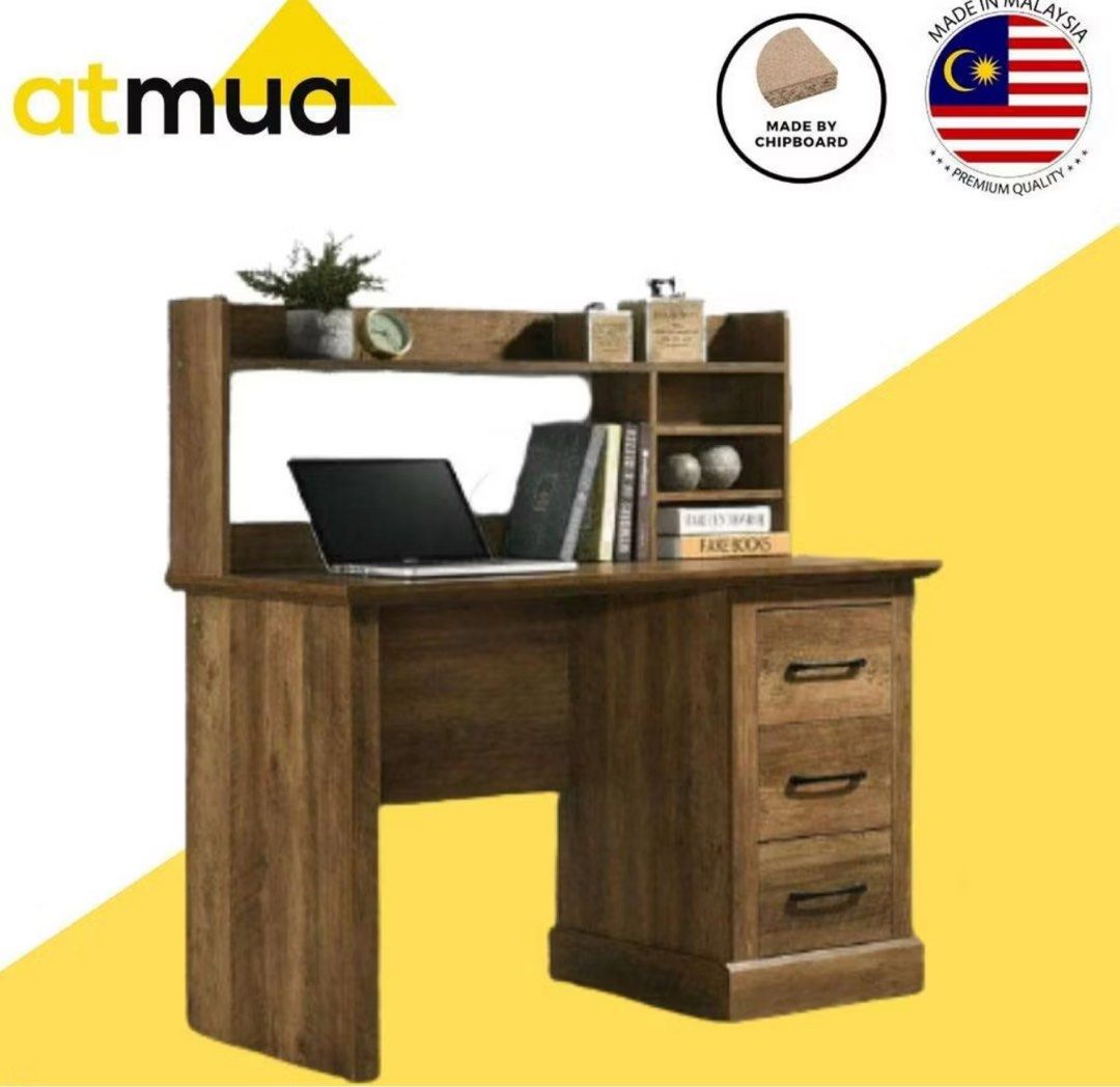 Study Table (Category: Other Home Furniture) located in Kuala Lumpur. Submitted by mswilson (Listing ID 1376890616, Image 1). Description: Bought but never used. It’s solid wood study computer table. It’s quite heavy need 2 person to handle Bought 450/- May check out the selling price .