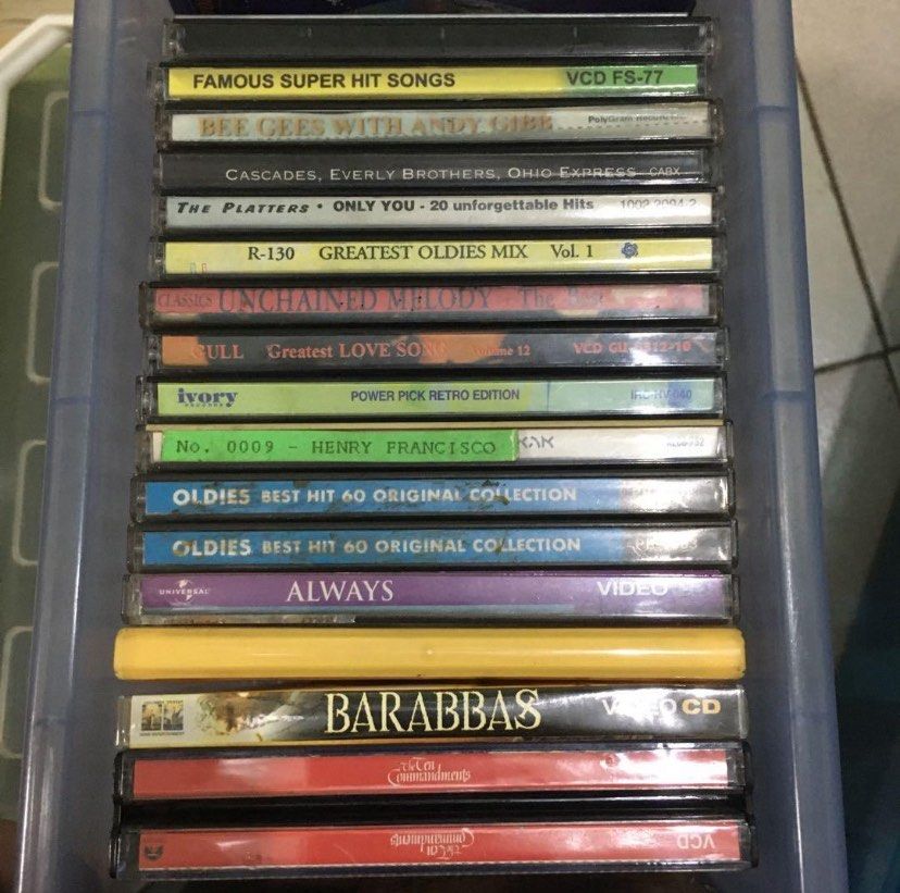 VCDs and DVDs (Category: CDs & DVDs) located in Quezon City. Submitted by tsundoku_08 (Listing ID 1376979654, Image 1). Description: music cd, vcd & dvd for sale 200 for below titles except for those with price beside the title music cds bee gess with andy gib cascades, everly brothers, ohio express the platters only you 20 unforgettable hits greatest oldies mix unchained melody greatest love songs power pick retro edition oldies best hit 60 orig