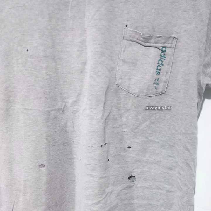 Adidas Distress (Category: Activewear) located in Taguig. Submitted by bizzywizzy (Listing ID 1377159282, Image 3). Description: Vintage Adidas 80's Distress Fade Print Pocket Tee php 2500 nego (just offer) see pictures for details this valuable stuff is for you dm | pm : for offer and questions no return | no exchange. PLEASE MANAGE YOUR EXPECTATIONS a simple happiness gratification and reward for yourself. .