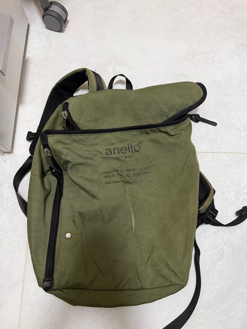 Backpack Rucksack Anello Bag Army Green Anello Olive Green
