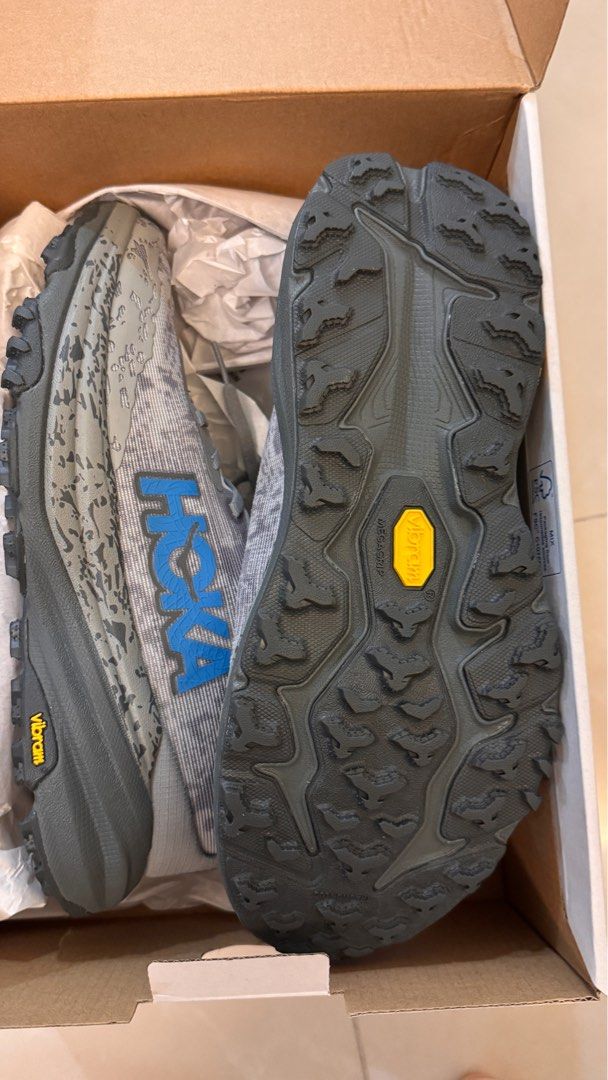 BNIB - Hoka Speedgoat 6 US 8D (Category: Casual shoes) located in Singapore. Submitted by eugenelucaya (Listing ID 1377016668, Image 2). Description: Brand new Hoka Speedgoat 6 running shoes. Never worn, still in the original box. Features a Vibram outsole for excellent grip. Perfect for trail running or everyday wear. Original price $259. Selling at $178. My loss your gain. Meetup locations either along purple line or CBD on weekdays hoka, trail