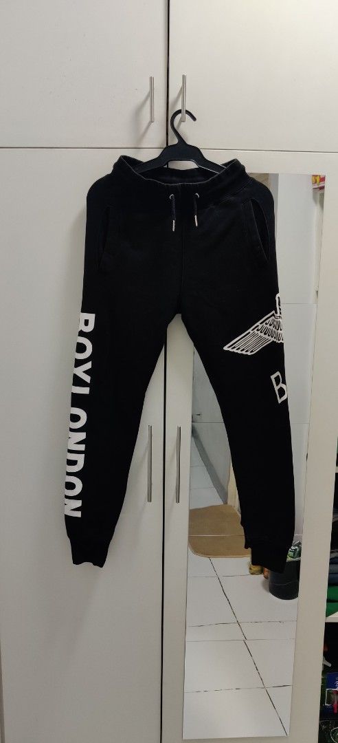 Boy London Jogger Pants (Category: Joggers) located in Malabon City. Submitted by jaypd (Listing ID 1377148568, Image 1). Description: issue Small Pin Hole color Prestine Condition Free Shipping.