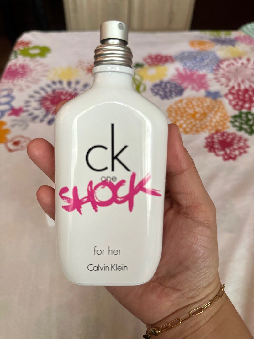 Calvin Klein One Shock Women EDT (Category: Fragrance & Deodorants) located in Cagayan de Oro. Submitted by chicreboot (Listing ID 1377008570, Image 2). Description: Sprayed it lang for once. Hindi ako fan ng scent na to. 📌Buyer will shoulder the sf 📌MOP: Gcash/BPI 📌Can ship via J&T or LBC .