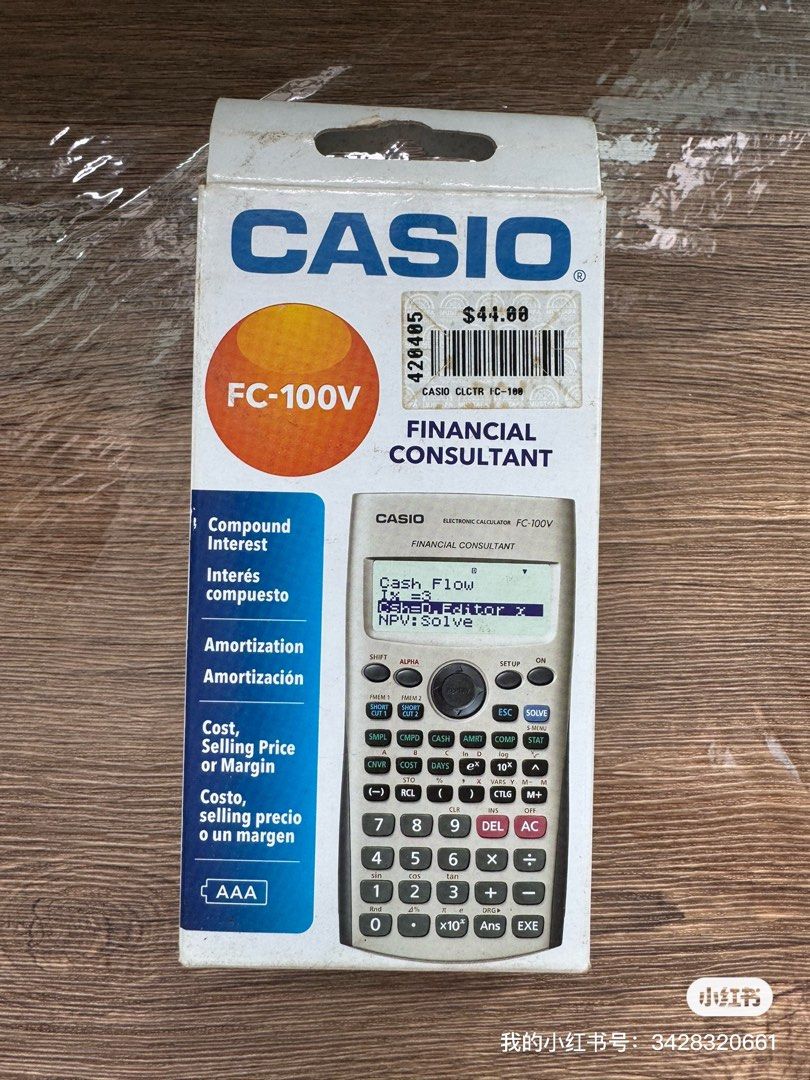 Casio Scientific Calculator FC100V (Category: Office & Business Technology) located in Singapore. Submitted by sszeman (Listing ID 1377034795, Image 1). Description: Use for financial exam .