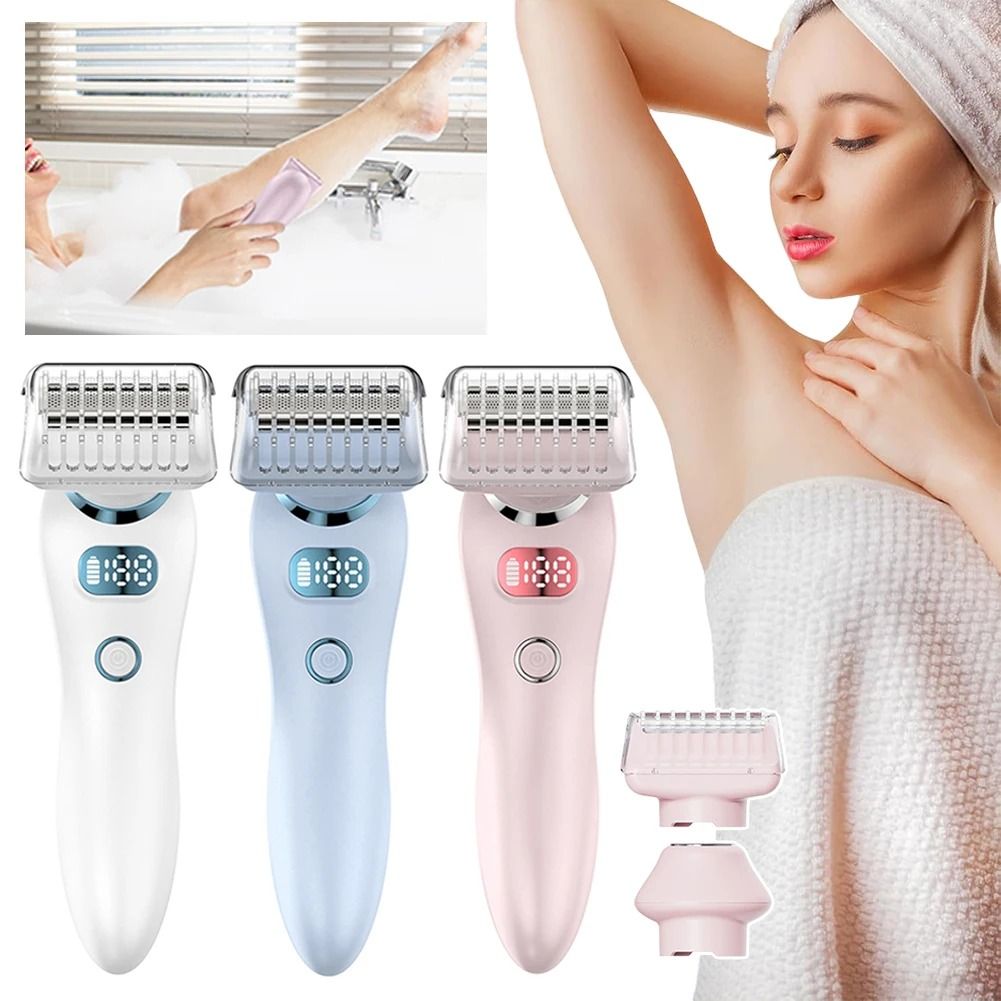 Electric Razors for Women 2 In 1 Bikini Trimmer Face Shavers Hair ...
