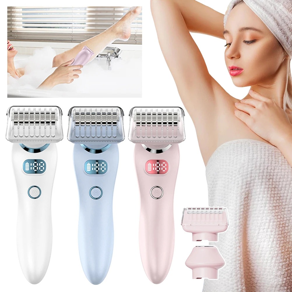 Electric Razors for Women 2 In 1 Bikini Trimmer Face Shavers Hair ...