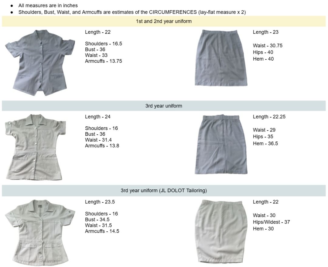 FEU NRMF MLS / MT uniforms (Category: Sets or Coordinates) located in Caloocan City. Submitted by candyhairaux (Listing ID 1374424897, Image 3). Description: READ EVERYTHING - 4th year uniforms > 3 sets (from school; medium) - 3rd year uniforms > 2 sets from the school > 1 set from a tailoring shop - 1st and 2nd year uniforms > 2 sets.