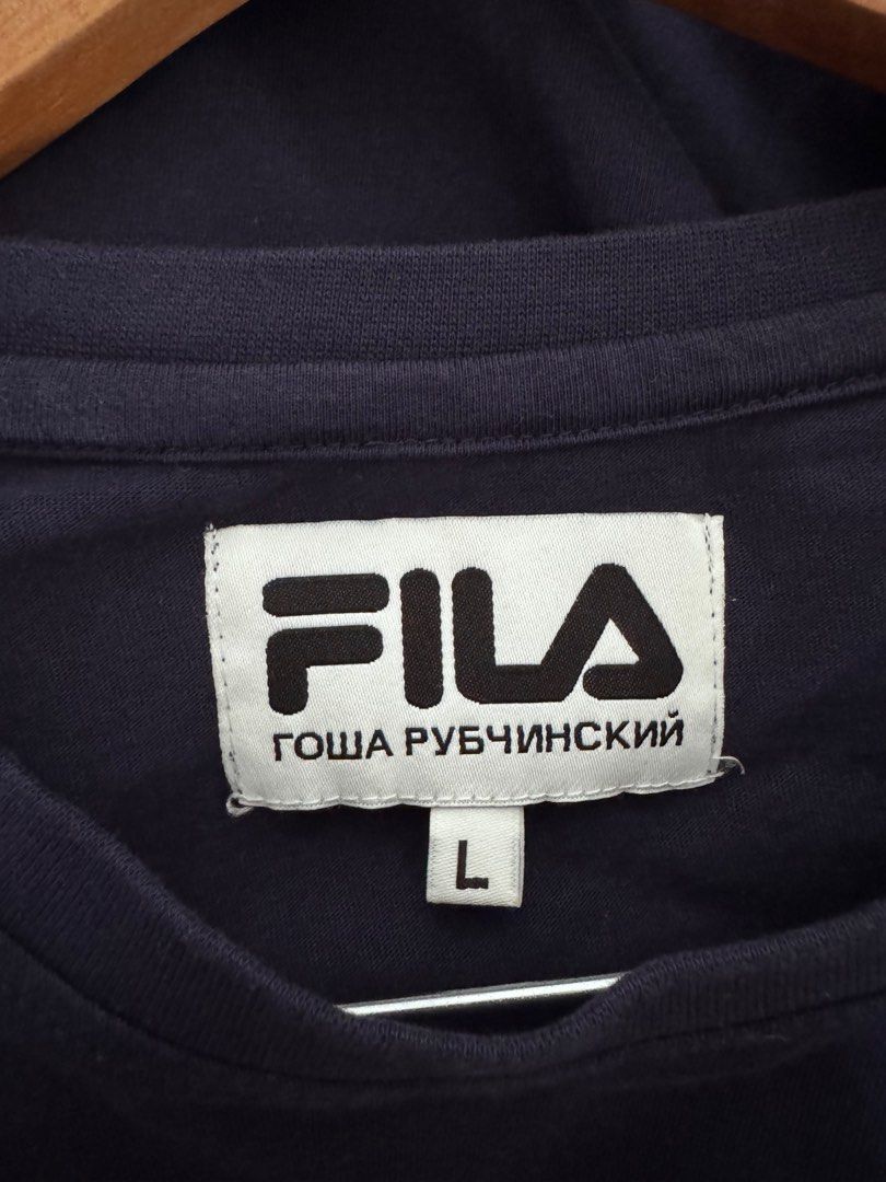 Fila x Gosha Rubchinskiy Tee (Category: Tshirts & Polo Shirts ) located in San Juan City. Submitted by luigi911 (Listing ID 1377095252, Image 2). Description: Large on tag but fits medium.