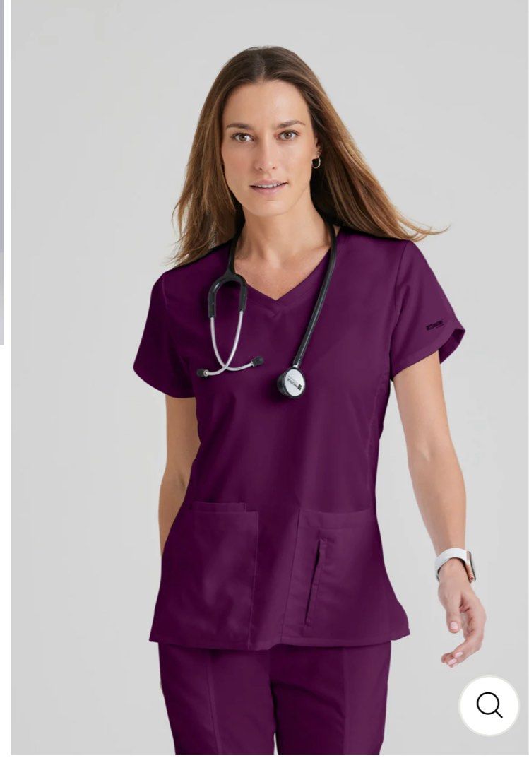 Grey’s Anatomy Scrub Suit (Category: Activewear) located in Quezon City. Submitted by declutteringitems_ (Listing ID 1377018661, Image 1). Description: Original price: Php 3500, bought in the US Can’t find the online listing but it’s a Riley Top in the shade of Wine *color difference due to lighting 2400 for both top and pants Used <10x because this is a bit bigger on me.