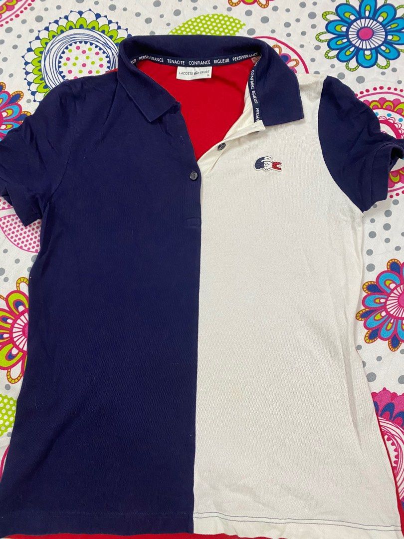 Lacoste tri color polo shirt (Category: Others Tops) located in Cauayan City . Submitted by mtan15 (Listing ID 1377136091, Image 1). Description: Authentic Lacoste polo shirt, tri color size 36, in very good condition.