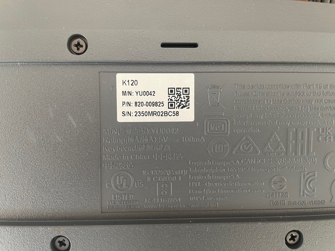 Logitech keyboard63205311547651112
