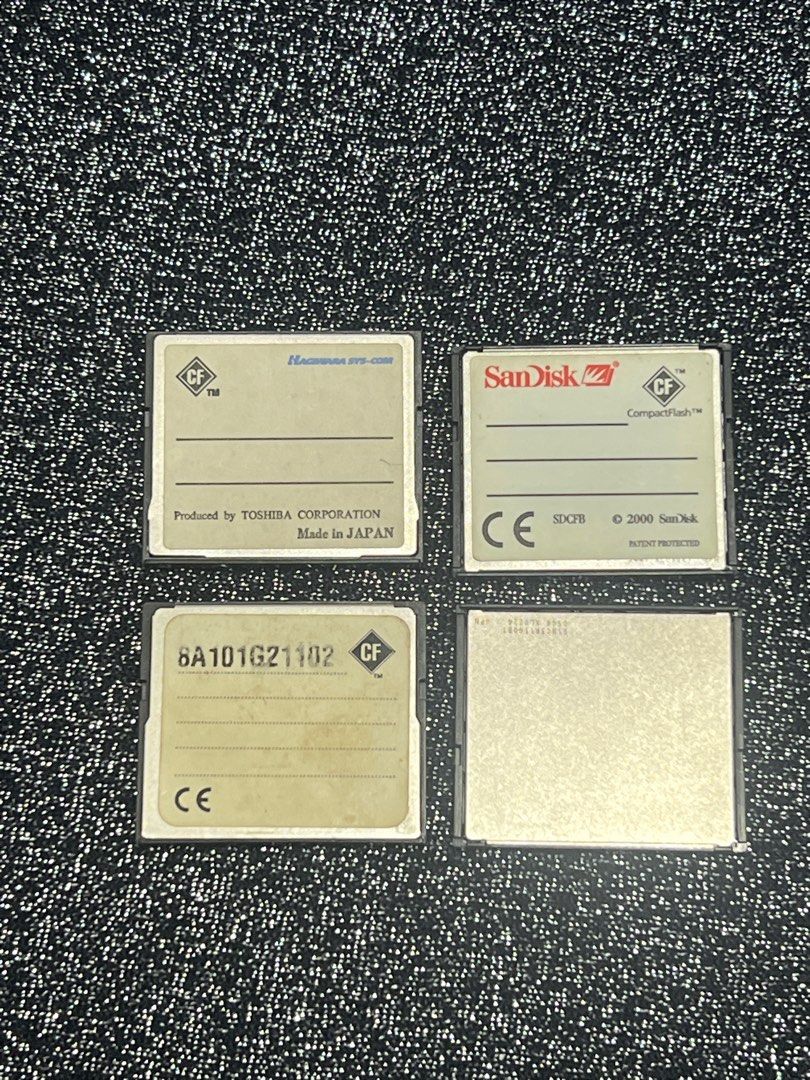Low Storage Compact Flash Cards (Category: Memory & SD Cards) located in Subic. Submitted by collectorshaven111 (Listing ID 1377190053, Image 2). Description: Low Storage CF Cards Tested, Working HAGIWARA 256mb SANDISK 256mb PNY TECH 1gb PATRIOT 1gb ₱750 Each MOP: GCASH only MOD: J&T EXPRESS only *WILL BE PACKED, SHIPPED AFTER PAYMENT* Dm! .