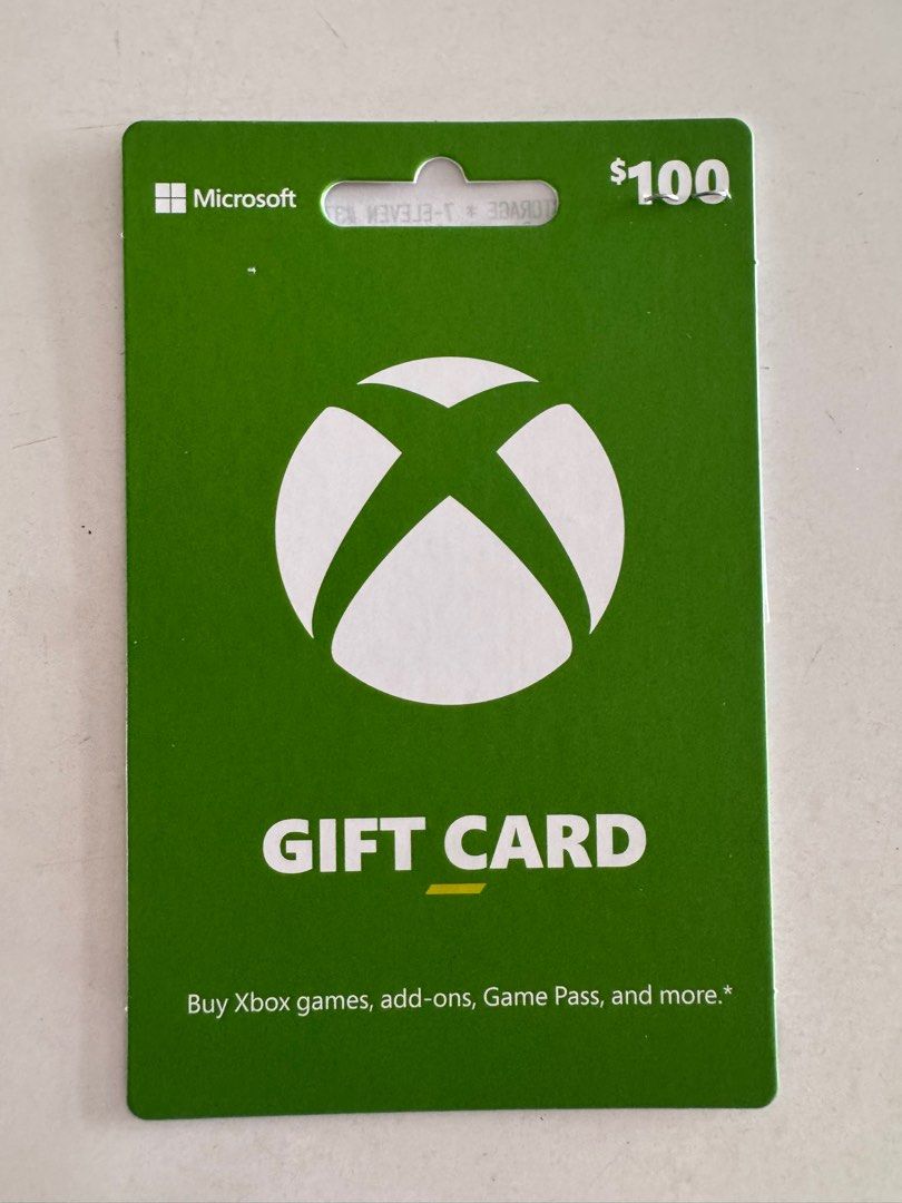 Microsoft/Xbox gift card (Category: Other Accessories) located in Singapore. Submitted by minnieboba (Listing ID 1377035378, Image 1). Description: This gift code is valid for purchases at Microsoft Store online, on Windows and on Xbox. Can use to buy xbox, accessories, laptops and anything on the microsoft online store! 100% authentic with receipt. Selling due to overbought. .