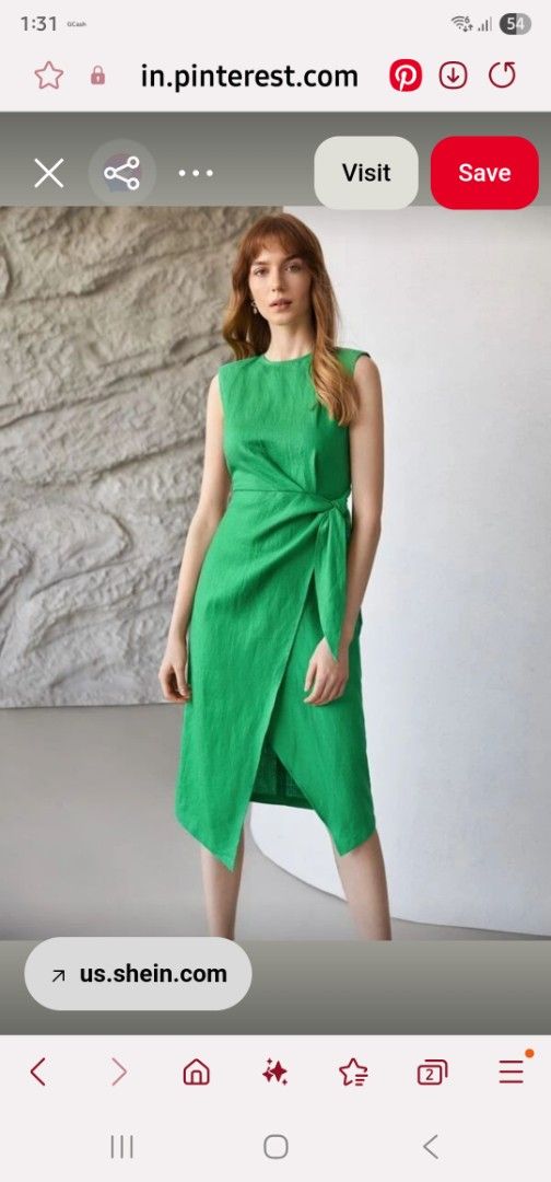 Motf linen dress (Category: Dresses) located in Paranaque City. Submitted by declutterproject (Listing ID 1377055396, Image 1). Description: used once...with shoulder pads...pure linen material.