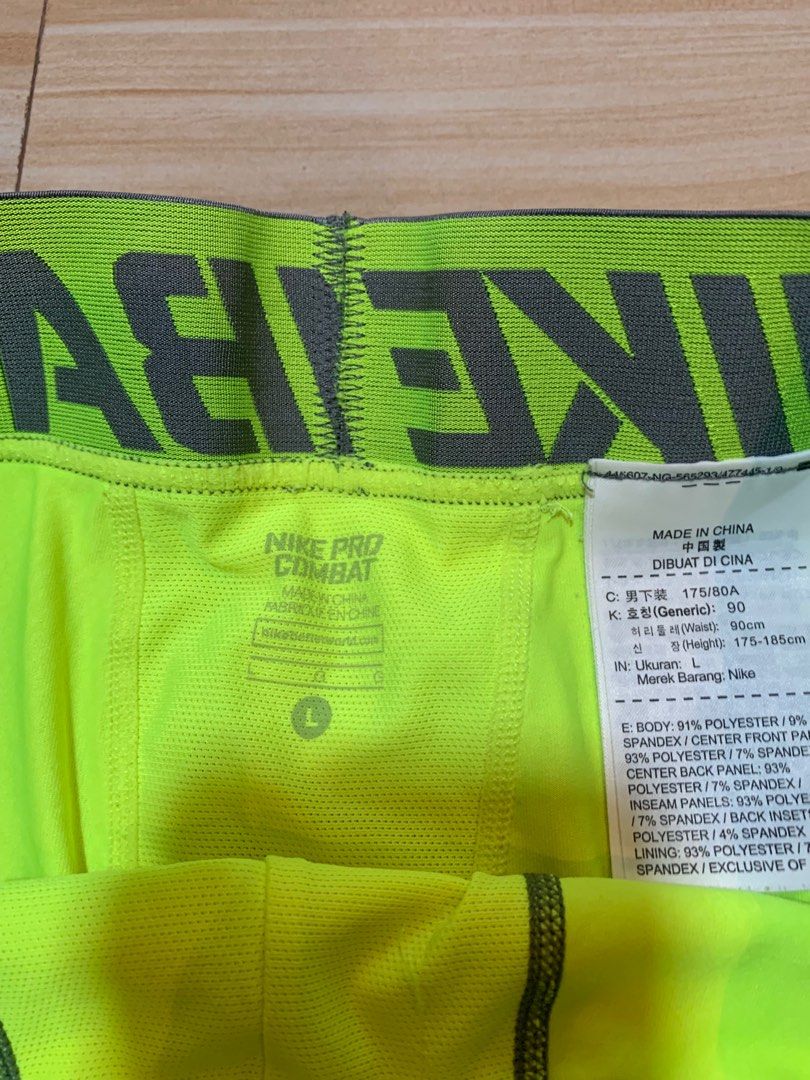 NIKE PRO COMBAT COMPRESSION TIGHTS/SWEATPANTS (Category: Activewear) located in Calasiao. Submitted by beardmodefinds0707 (Listing ID 1377041891, Image 3). Description: NIKE PRO COMBAT COMPRESSION TIGHTS/SWEATPANTS FOR TRAINING LARGE ON TAG WAIST 26-30 LENGTH 28 EXCELLENT CONDITION ISSUE SEE LAST PHOTO 9./10 COLOR RATE.