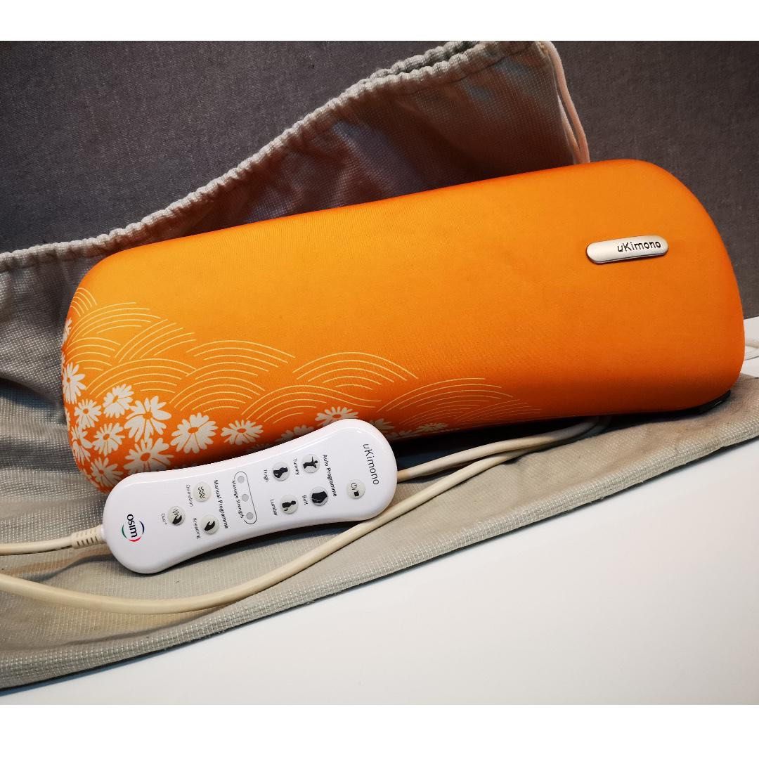 Osim ukimono back massager thighs tummy arm stomach slimming kneading - gun chair wand face device devices relief relaxing relax pillow ucozy udiva handheld foot belt (Category: Massage Devices) located in Singapore. Submitted by blossomcup (Listing ID 1377109334, Image 1). Description: Lightly used in good working condition A multi-purpose massager that loosens stress tension on back, stomach, thighs, neck and other areas of discomfort. You can 
