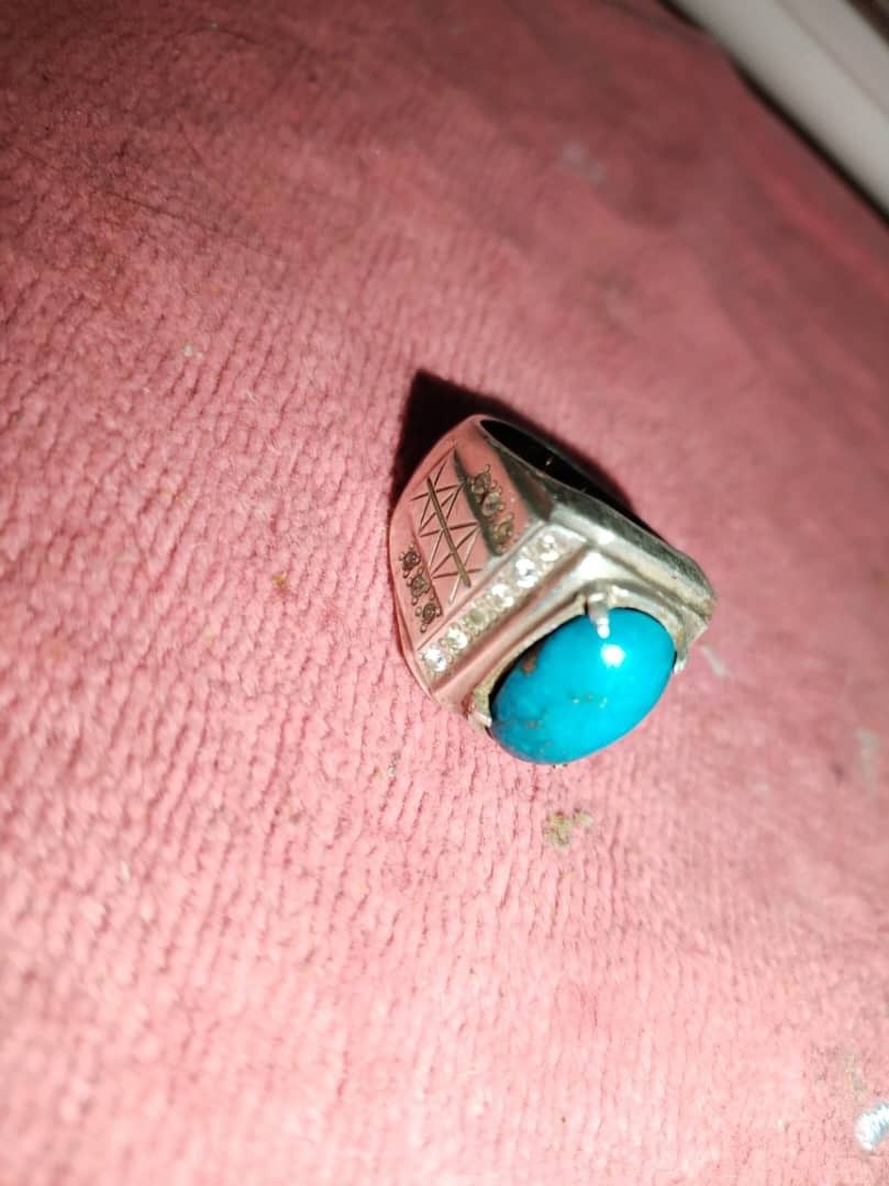 Perak handmade batu firus (Category: Announcements) located in Kota Bharu. Submitted by aiman_888 (Listing ID 1377193288, Image 1). Description: Perak 960 handmade permata firus size 19 free cod area kota bharu dan sewaktu dengannya..