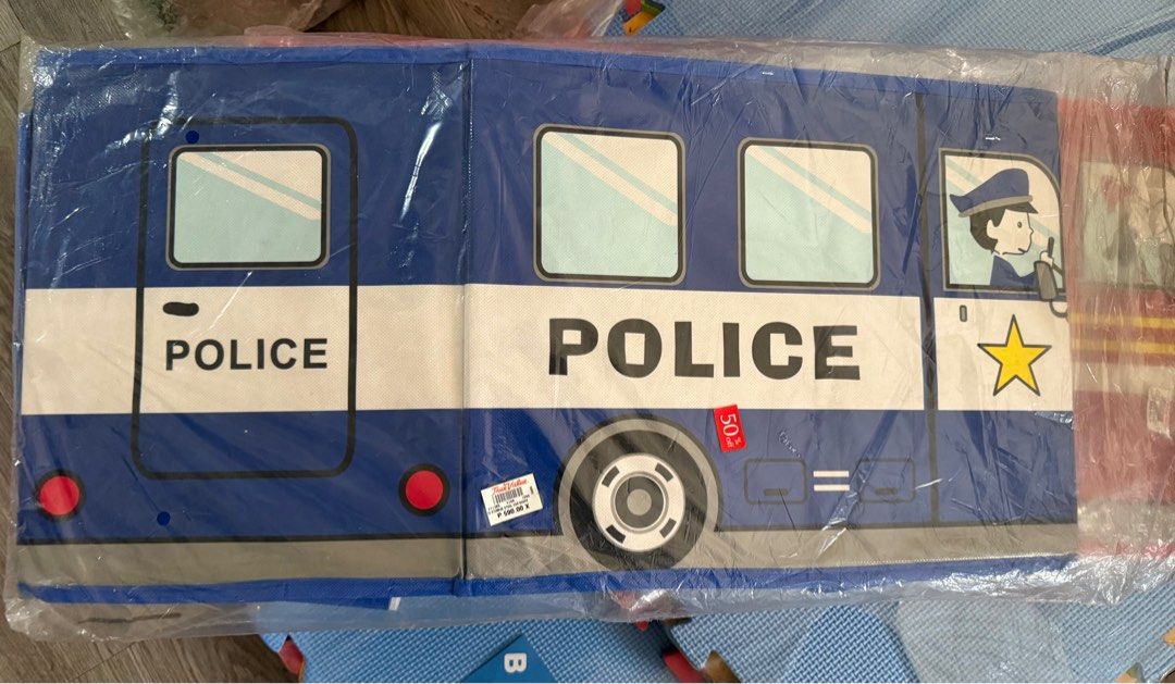 Police Storage Stool - Car Shape (Category: Kids Wardrobes & Storage) located in Paranaque City. Submitted by msurfer (Listing ID 1377148374, Image 1). Description: Police Storage Stool – Car Shape • Brand new – never used • High-quality and sturdy material • Imported item • Bought from True Value but only kept in storage • Multi-functional: use as a storage box and a stool • Fun and cool police car design – perfect for kids’ rooms or play spaces