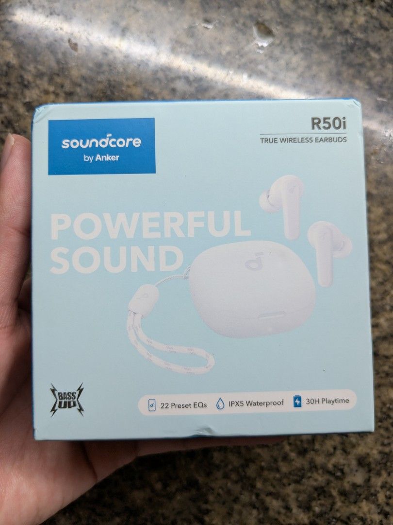 R50i Soundcore Anker (Category: Earphones) located in Quezon City. Submitted by joewack (Listing ID 1377049971, Image 1). Description: R50i Soundcore Anker original brand new sealed loc Quezon City shipping Lalamove cod/Gcash.