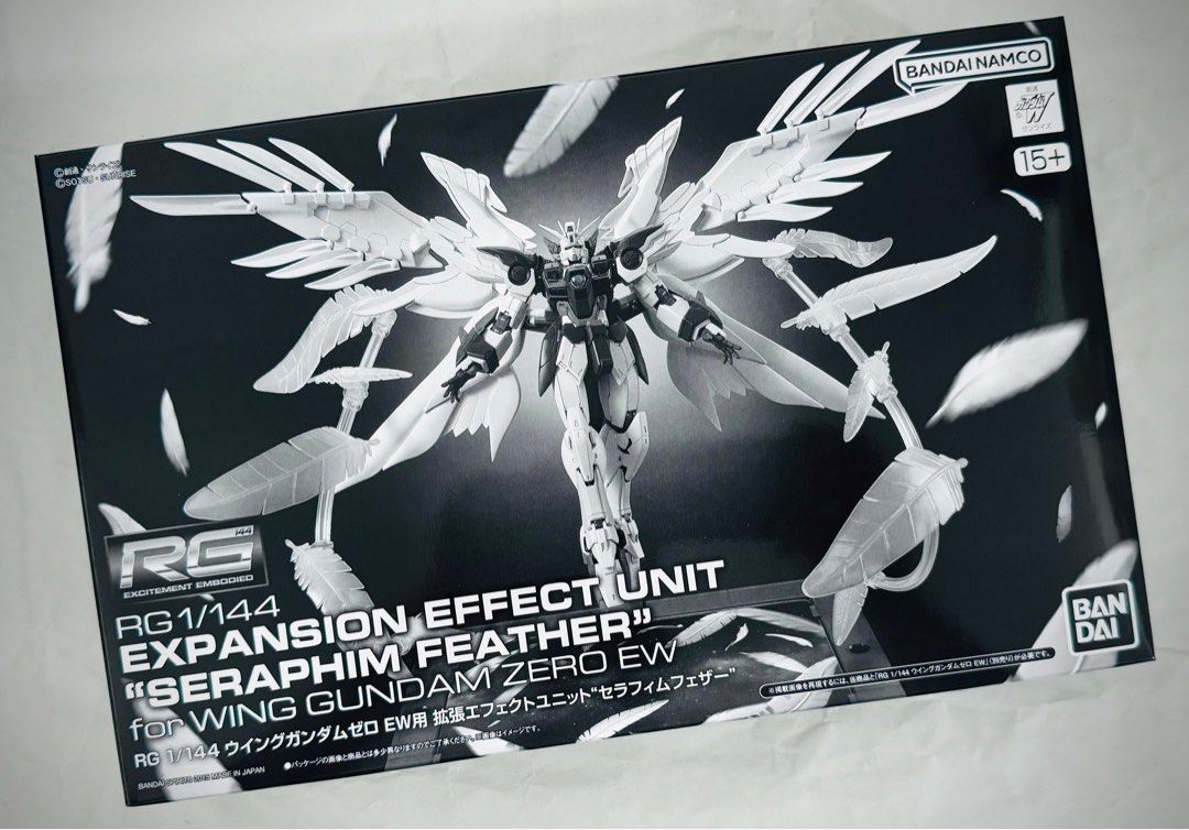 [Ready Stock!] RG 1/144 Expansion Effect Unit ”Seraphim Feather” for Wing Gundam Zero EW - Premium Bandai Namco Plastic Model Kit (Category: Gundam Model Kits) located in Singapore. Submitted by wills.enterprise (Listing ID 1377122415, Image 1). Description: Ready Stock! Collections 📍Meet-up: - Woodlands MRT, Sunday-Tuesday, 9 pm; Thursday-Saturday, 6 pm.