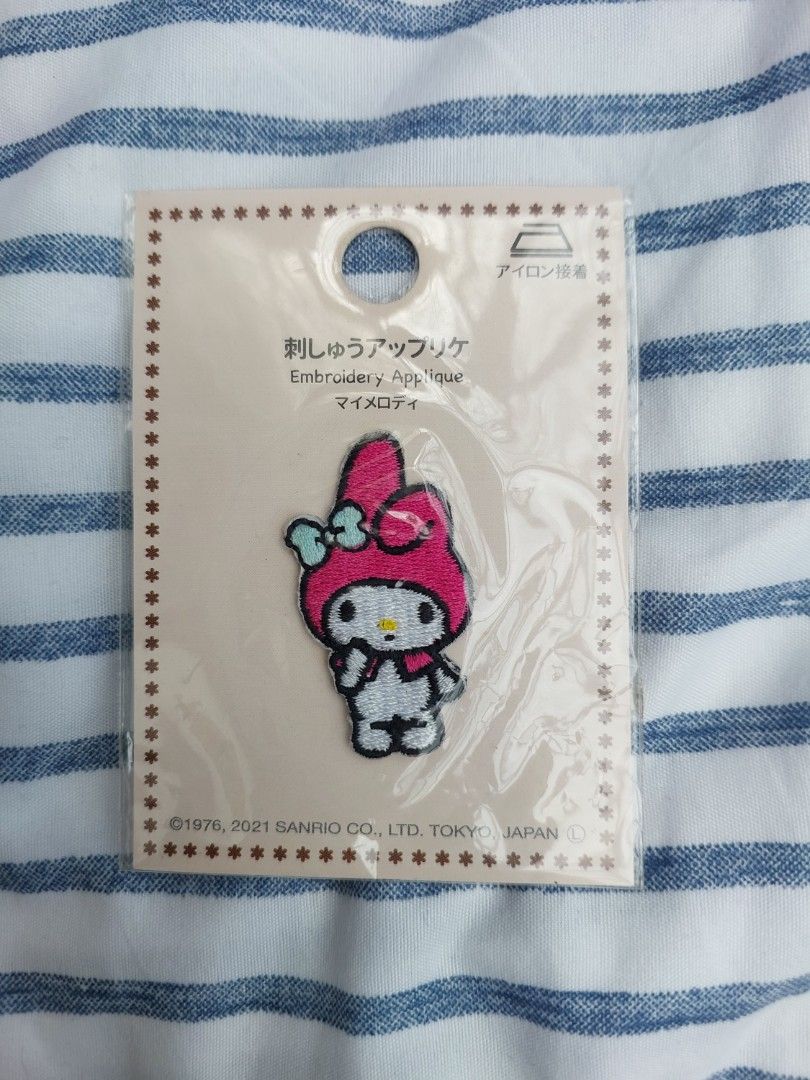 Sanrio 2" My Melody Iron-on Embroidered Patch (Category: Other Accessories) located in Baguio. Submitted by tinkerjoystudio (Listing ID 1377178855, Image 1). Description: ♡ Official Sanrio License merchandise ♡ detailed embroidery! ♡ iron-on patch = 150-160°C iron press to any fabric material ♡ qt my melo wondering 🥹 ♡ actual color may vary due to lighting ♡ be a responsible buyer.
