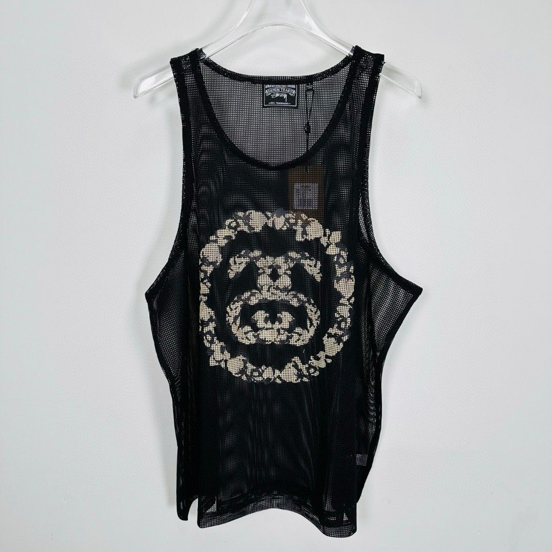 STUSSY X DENIM TEARS聯名款SS25 MESH TANK 花環網紗鏤空背心DT