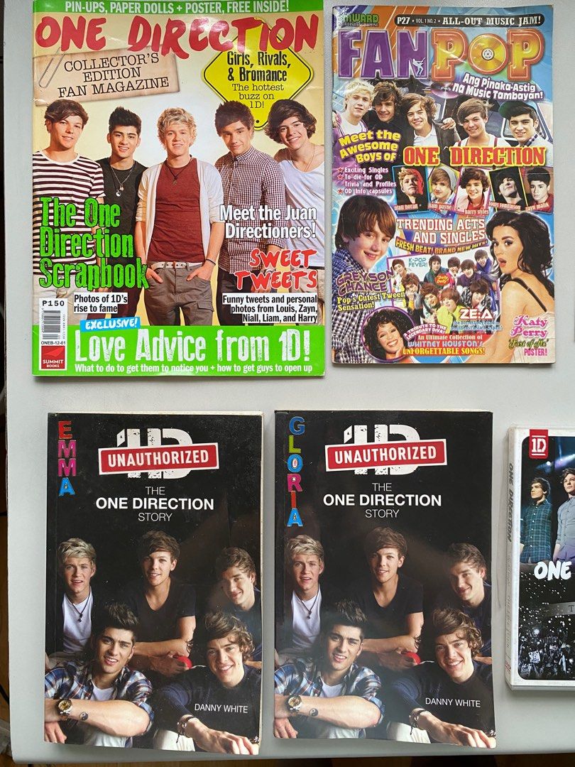 TAKE ALL ONE DIRECTION MERCH (Category: Magazines) located in Paranaque City. Submitted by emmawtj (Listing ID 1377103352, Image 3). Description: Includes: 💿 One Direction Magazine 💿 Lyrics/Song Booki 💿 2 Back to Back Posters 💿 2 1D The Story Books 💿 Up All Night Tour Live DVD 💿 Take me Home Album 📚 Gcash Payment (shipping to be shouldered by buyer) 📁 Location: Bf Homes, Paranaque.