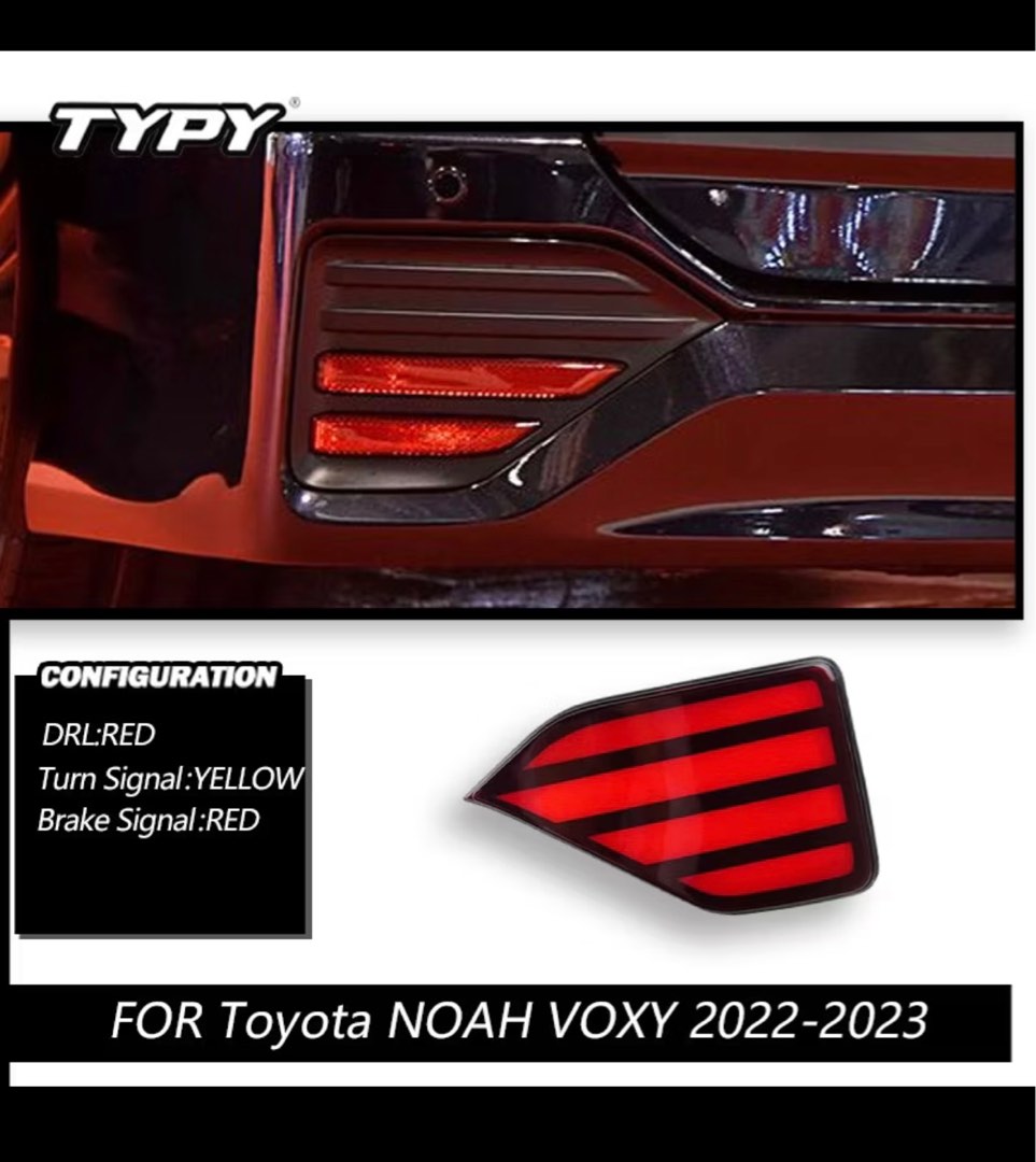Toyota Voxy R90 Rear Bumper LED fog lamp, Car Accessories, Accessories ...