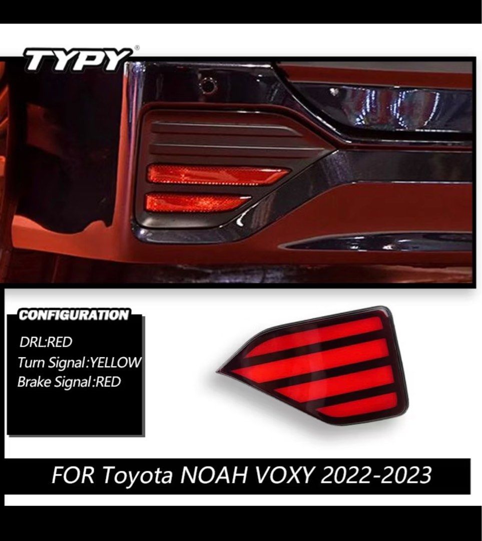 Voxy R90 Rear Toyota Voxy R90 Rear Bumper LED fog lamp, Car Accessories, Accessories ...