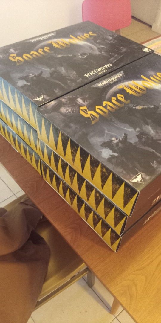 Warhammer 40k Space Wolves Limited Edition Battleforce (Category: Storybooks) located in Makati City. Submitted by carlooshima (Listing ID 1377090838, Image 3). Description: Php 9000 per box set, brand new sealed, original. Complete with minis, datacards and codex. 6 box sets available..