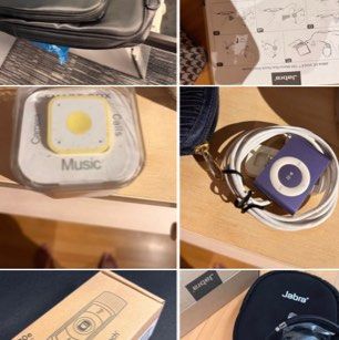 Webcam, OIMS massager, Headset, Ergo mouse (left and right hand), extensible iPhone holder, laptop tether, blackberry power adaptor63220271452417113