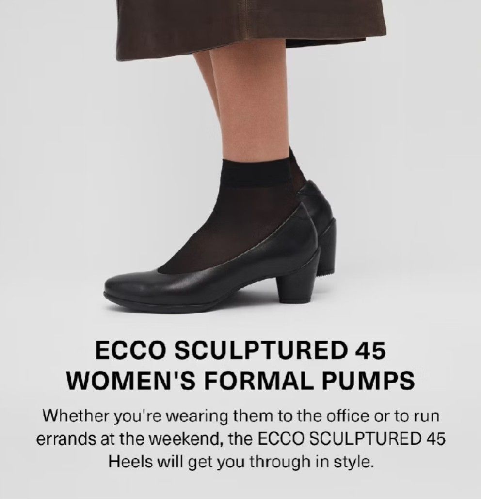 still available] Women's Leather Block-Heeled Pump- ECCO