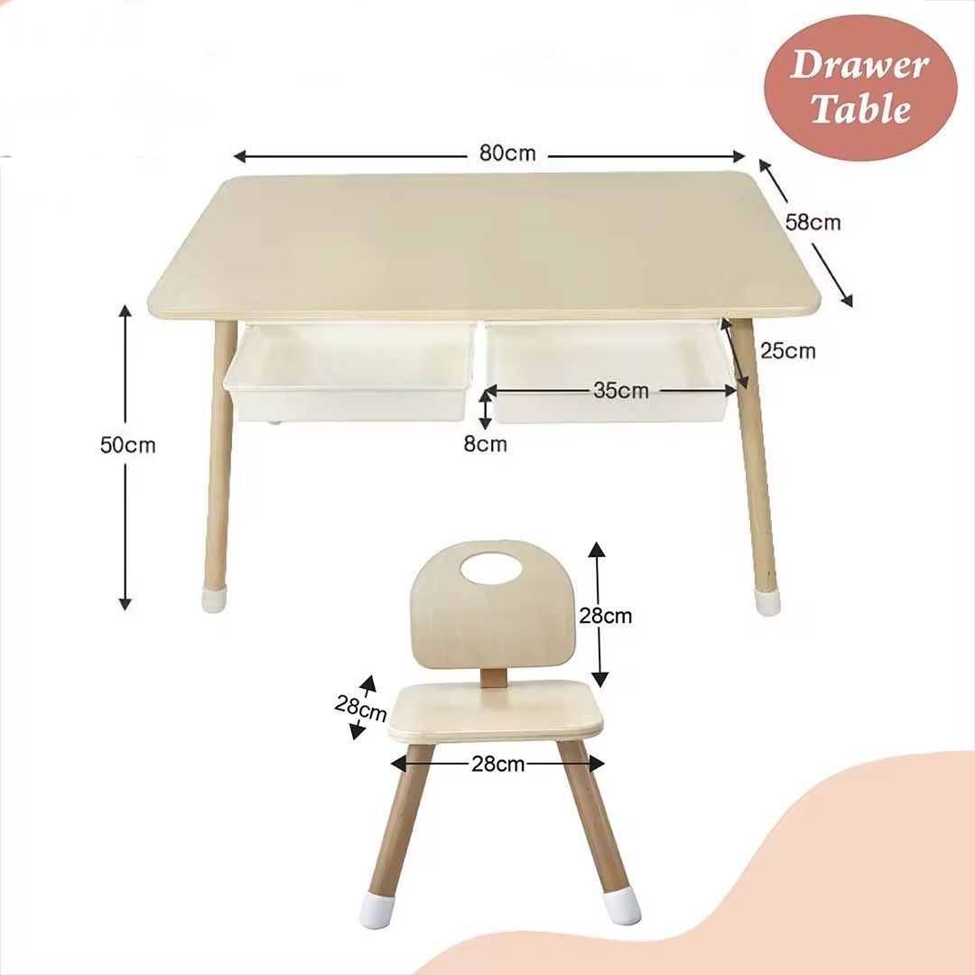 Wooden Kids Study Desk Table | Learning Drawing Writing Table | Play Activity Desk Table | Children Chair With Table Set | Toddler Home Learning Table | Preschool Wooden Study Table | Minimalist Kids Desk Table (Category: Kids' Tables & Chairs) located in Singapore. Submitted by favhomestore (Listing ID 1377159273, Image 2). Description: 🚚 FREE DOORSTEP DELIVERY 🚚 *DM if interested* Delivery takes 2-3 working days. Dimensions (in L * W * H): - 