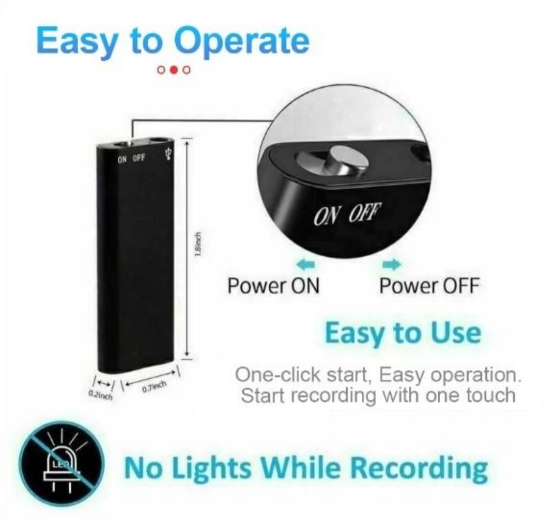1hr Express Delivery!* 🔊 Super Small Mini Size Voice Recorder63235058556162111