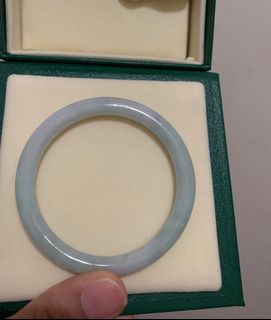 Clear bracelet 54.4 inner diameter, jelly luster light spring color ding dang natural A jadeite bracelet64221546627713110