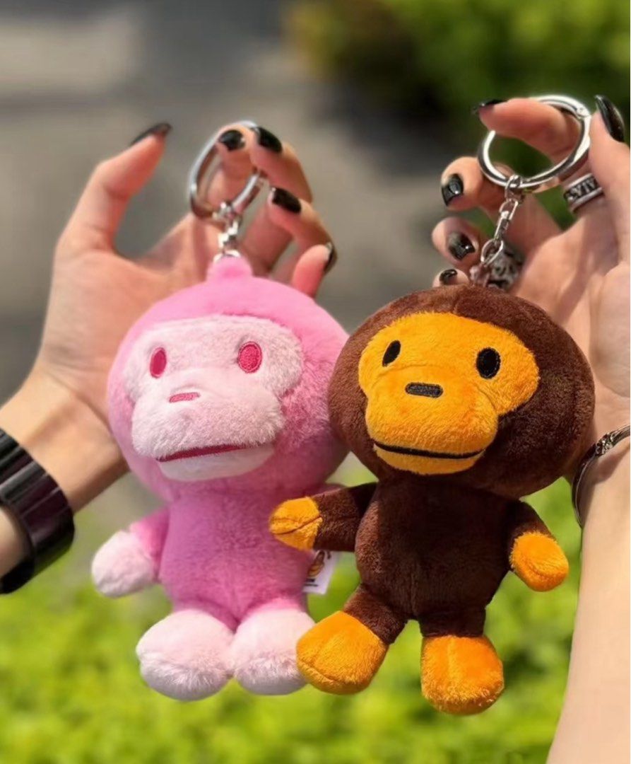 BAPE Baby Milo Plush Doll Keychain pink（Bape Baby Milo